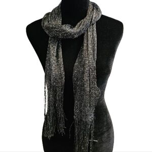 Elegant Black/Silver Shawl/Scarf